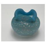 Vintage Dugan Aqua Snowflake Spatter  Bowl