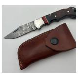 Hand-made Damascus Folding Pocket Knife