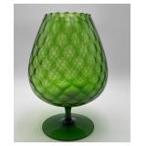 Empoli emerald green diamond optic brandy snifter