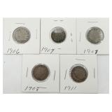 5 "V" Nickels
