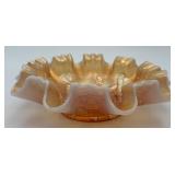 Vintage Dugan Marigold Carnival Glass Bowl