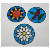 Stain Glass Sun, Bird, and Daisy