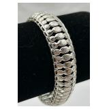 Milor Italy Sterling Silver Wide Link Bracelet