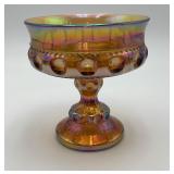 Kings Crown Thumbprint amber compote