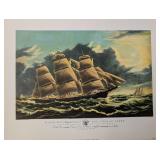 Vtg. "Dreadnought" Currier & Ives Print