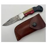 Hand-made Damascus Folding Pocket Knife