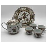 China Rose Medallion Style Porcelain Tea Set