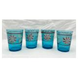 Northwood Hand Painted Sapphire Blue Tumblers