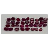 Large Lot Of Oval Cut Ruby Gemstones