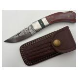 Hand-made Damascus Folding Pocket Knife