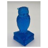 VTG Degenhart Royal Blue Owl Paper Weight