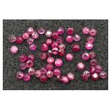 Big Lot Of 14.42ct Round Cut Ruby Gemstones