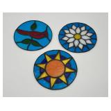 Stain Glass Sun, Bird, and Daisy