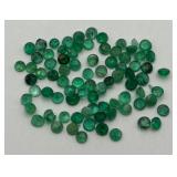 Lot Of Round Cut Emerald Gemstones