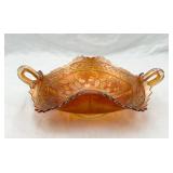 VTG Fenton Carnival Glass Cherry Circle Bonbon