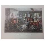Vtg. Currier & Ives "Trotting Cracks" Print