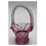 VTG Dusty Rose Diamond Lace Mini Basket