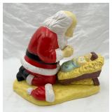 1992 Original "Kneeling Santa" Ceramic Sculpture