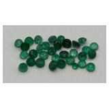 Lot Of Round Cut Emerald Gemstones