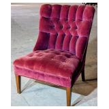 Napoleon III Burgundy Slipper Chair