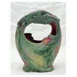 VTG Weller Malvern Pottery Basket Vase