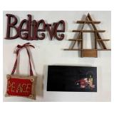 Lot Of 4 Holiday Home Decor Items