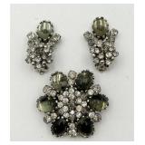 Vintage Pin & Ear Clips Set