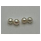 Lot Of 4 Cultured Half Drilled Pearls