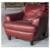 Natuzzi Editions Red Leather Armchair