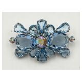 Beautiful Ice Blue Crystal Julianna Pin