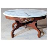 Victorian Mahogany & Marble Top Table