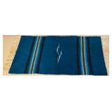 Mexican serape w/diamond pattern/striped bands