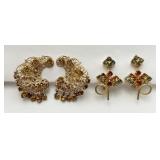 2 Pair of Fancy Vintage Ear Clips