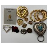 Lot Of 12 Gold & Silver Toned Pins