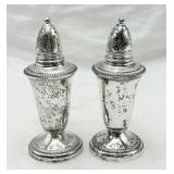 Vintage Crown Weighted Sterling Silver Shakers