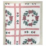 Twin Size Tulip Pattern Bedspread