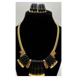 Vintage Napier Gold Toned Necklace & Earring Set