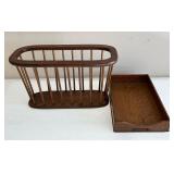 Vintage Cornwall Magazine Rack & Webb File Box