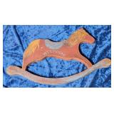 Hand Painted Rocking Horse Wall Decor