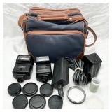 Camera Case w/ Camera Accessories