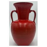 Vintage Frankoma Pottery Flame Red Vase