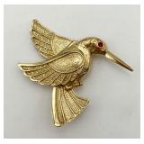 Golden Hummingbird Pin