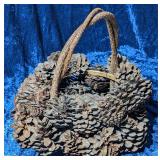 Rustic Pine Cone Basket