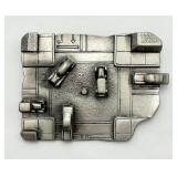 Unusual Large Metal "Intersection" Pin