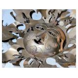 *Stylized Golden Metal Sun Sculpture