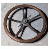 Antique Wood & Metal 18" Steering Wheel