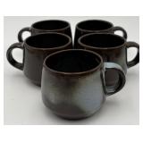 Set of 5 Vtg. Frankoma Pottery Westwind Mugs