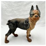 Vintage Cast Iron Boston Terrier Doorstop