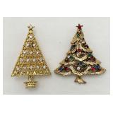 Pair of Christmas Tree Pins