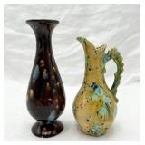 Small Pottery Bud Vase & Pitcher